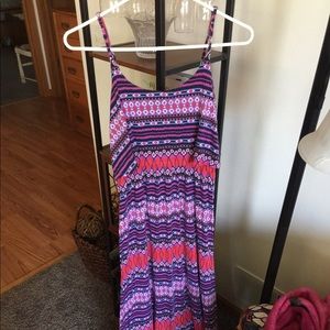 Multicolor Spaghetti Strap Maxi Dress